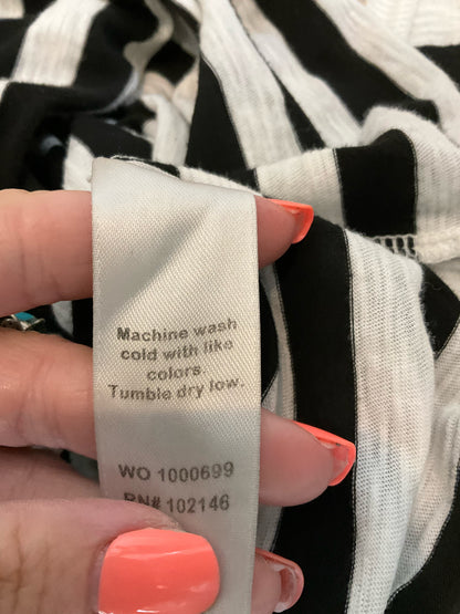 Michael Stars Striped Racerback Tank Top Black White Size Small