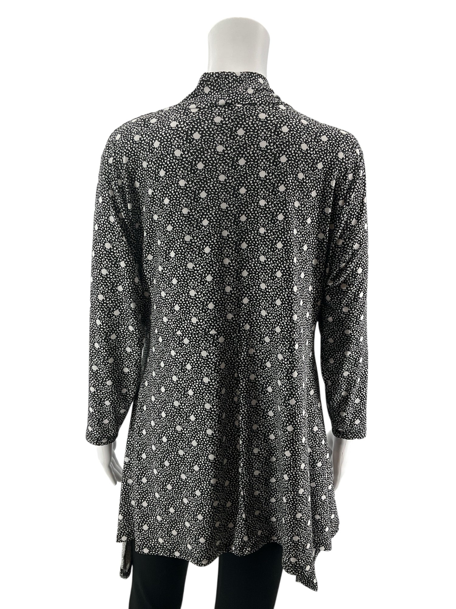 Chaus New York Abstract Print V-Neck Tunic Top Size XL