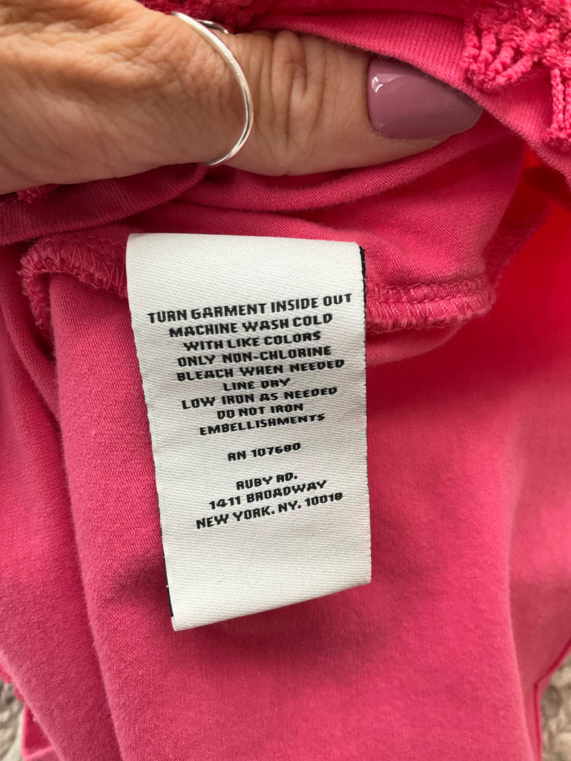 Ruby Rd Pink Pre-Owned Ladies Top - Size Large
