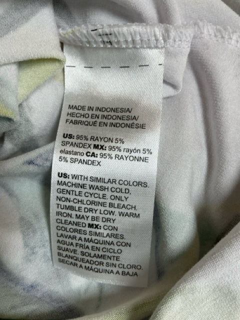 Chico's White/Yellow/Aqua Floral Pre-Owned Ladies Top - Size XL - Margaret’s Fine Consignment