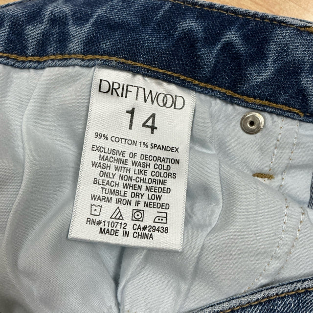 Driftwood Clara Floral Embroidered Flare Jeans Size 14