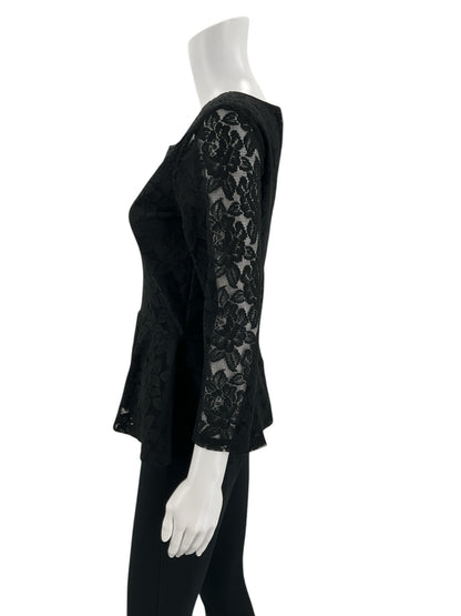 Loft Black Lace Ladies Pre-Owned Top - Size Small - Margaret’s Fine Consignment
