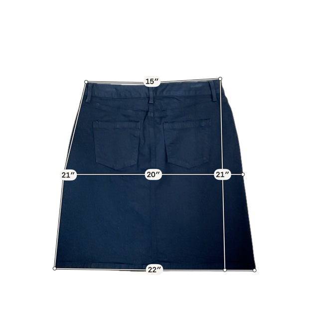 Talbots Flex Denim Performance Stretch Skirt Black Size 8