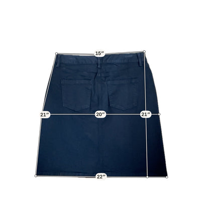 Talbots Flex Denim Performance Stretch Skirt Black Size 8