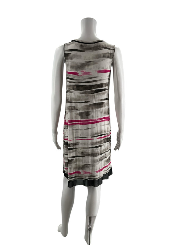 Simply Vera White/Black/Pink Print Pre-Owned Ladies Dress - Size Medium