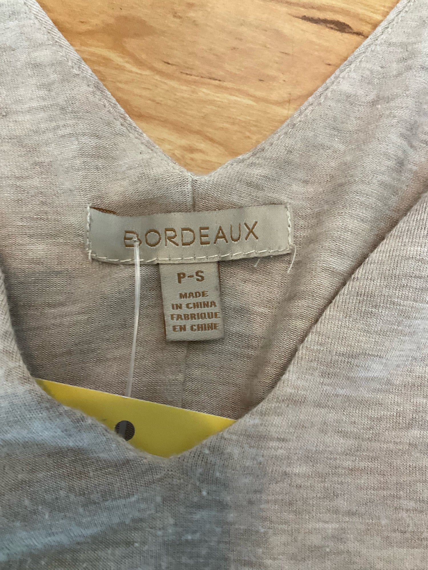 Bordeaux Anthropologie Striped V-Neck Tank Top | Size Small Petite