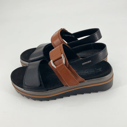 Mephisto Lissandra Two-Tone Leather Platform Sandals EU 40 US 9.5-10