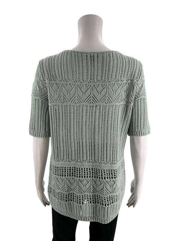 Talbots Sage Solid Pre-Owned Ladies New With Tags Top - Size Petite Medium