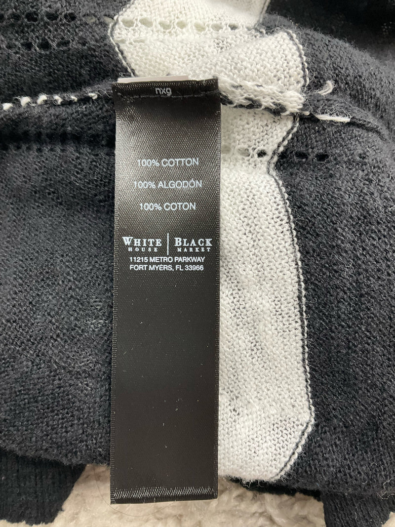 White House Black Market Black/White Stripe Pre-Owned Ladies Shrug - Size XS