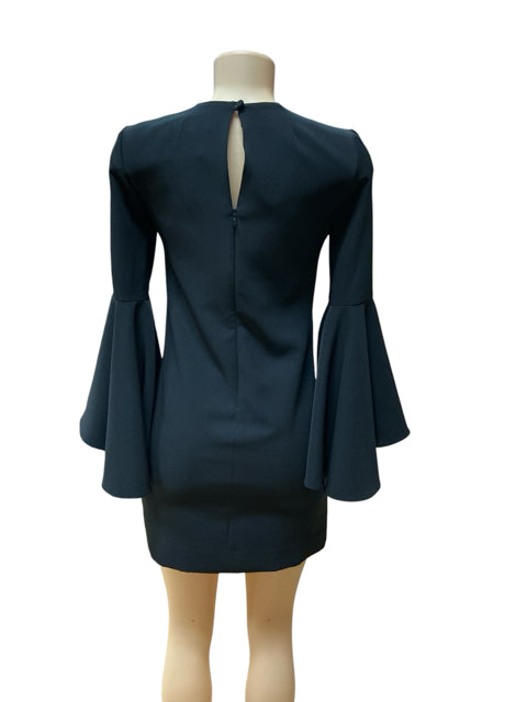 Milly Italian Cady Bell Sleeve Sheath Dress Black Size 2- ONLINE ONLY