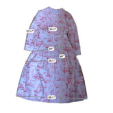 Sugar Lips pink/red Maxi Pink & Red Tropical Toile Print Cotton Midi Shirt Dress Size Large - Size L