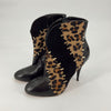 Beverly Feldman Black/Brown Animal Booties Size 8.5