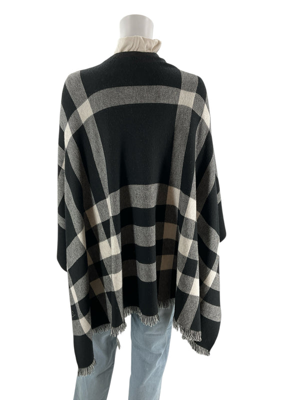 Splendid Gray/Black Plaid Pre-Owned Ladies Shrug - Size One Size Fits Most