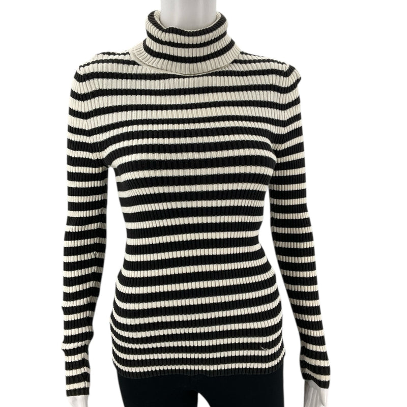 Loft Black/White Stripe Pre-Owned Ladies Top - Size XS - Margaret’s Fine Consignment