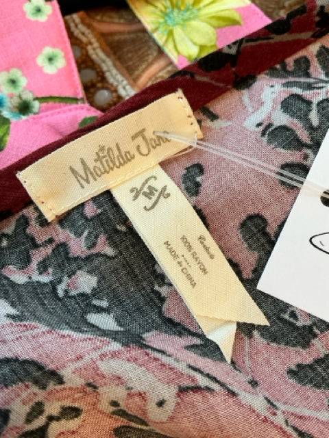 Matilda Jane Burgandy/Multi Pring Pre-Owned Ladies Dress - Size Medium - Margaret’s Fine Consignment
