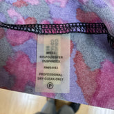 Calvin Klein black/pink/purple A-Line Draped Neck Abstract Animal Print Dress Size 4 - Size 4