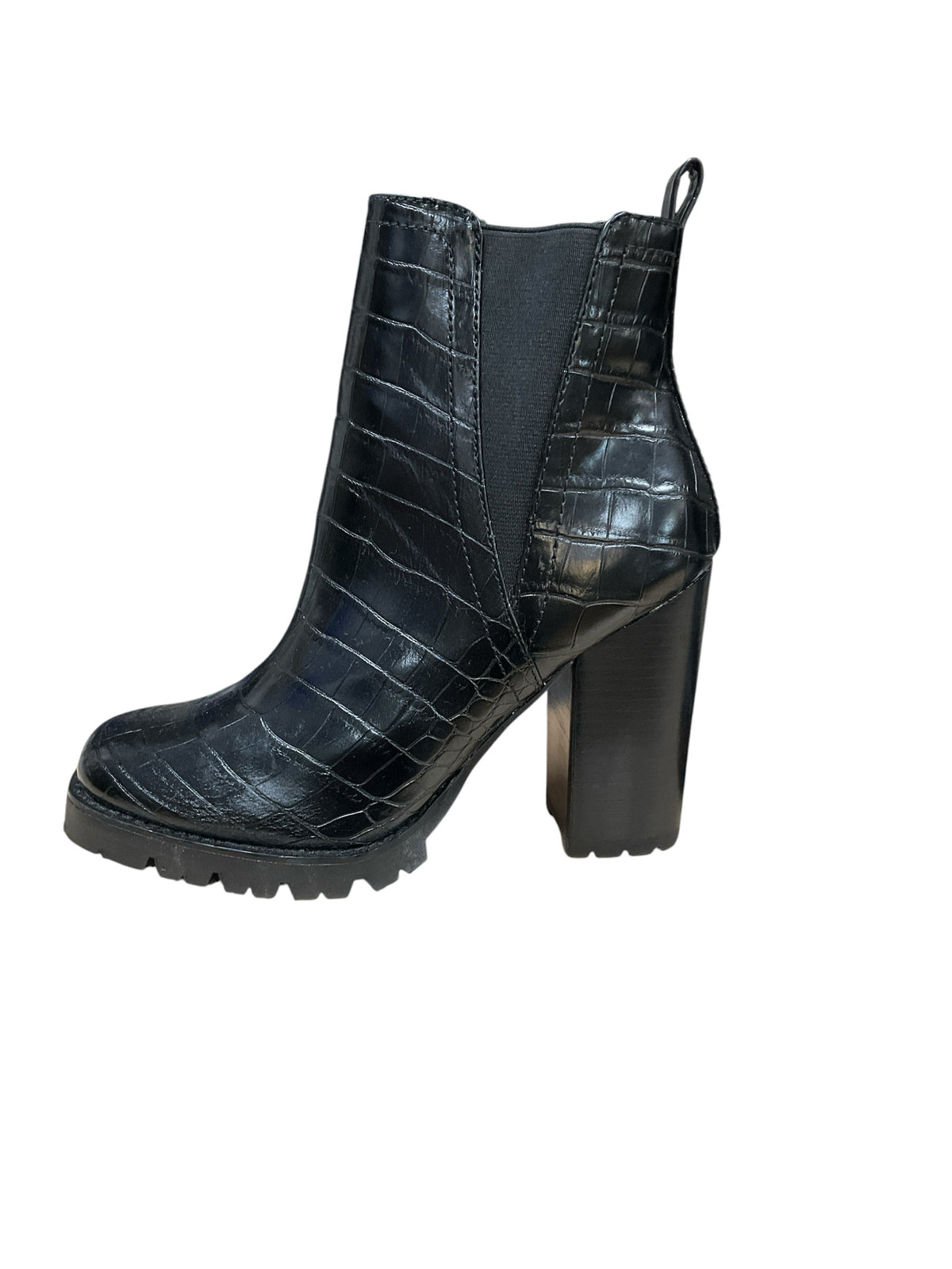 Steve Madden Shoe Size 8 Black crocodile Pre-Owned Ladies booties