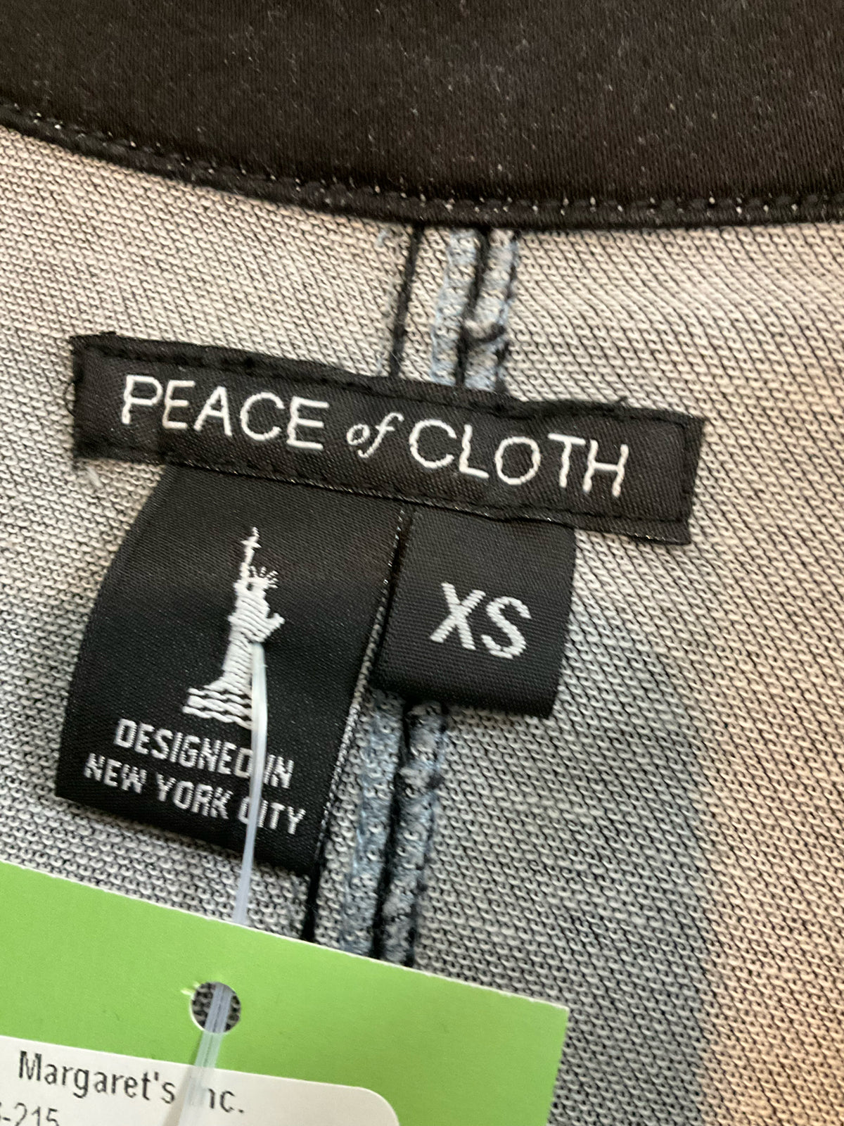 Peace Of Cloth Black Peplum Snap Front Utility Jacket Size XS