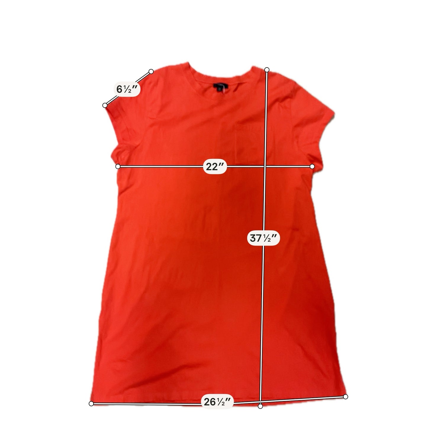 J. Crew Cotton Pocket T-Shirt Dress Orange Size 2X