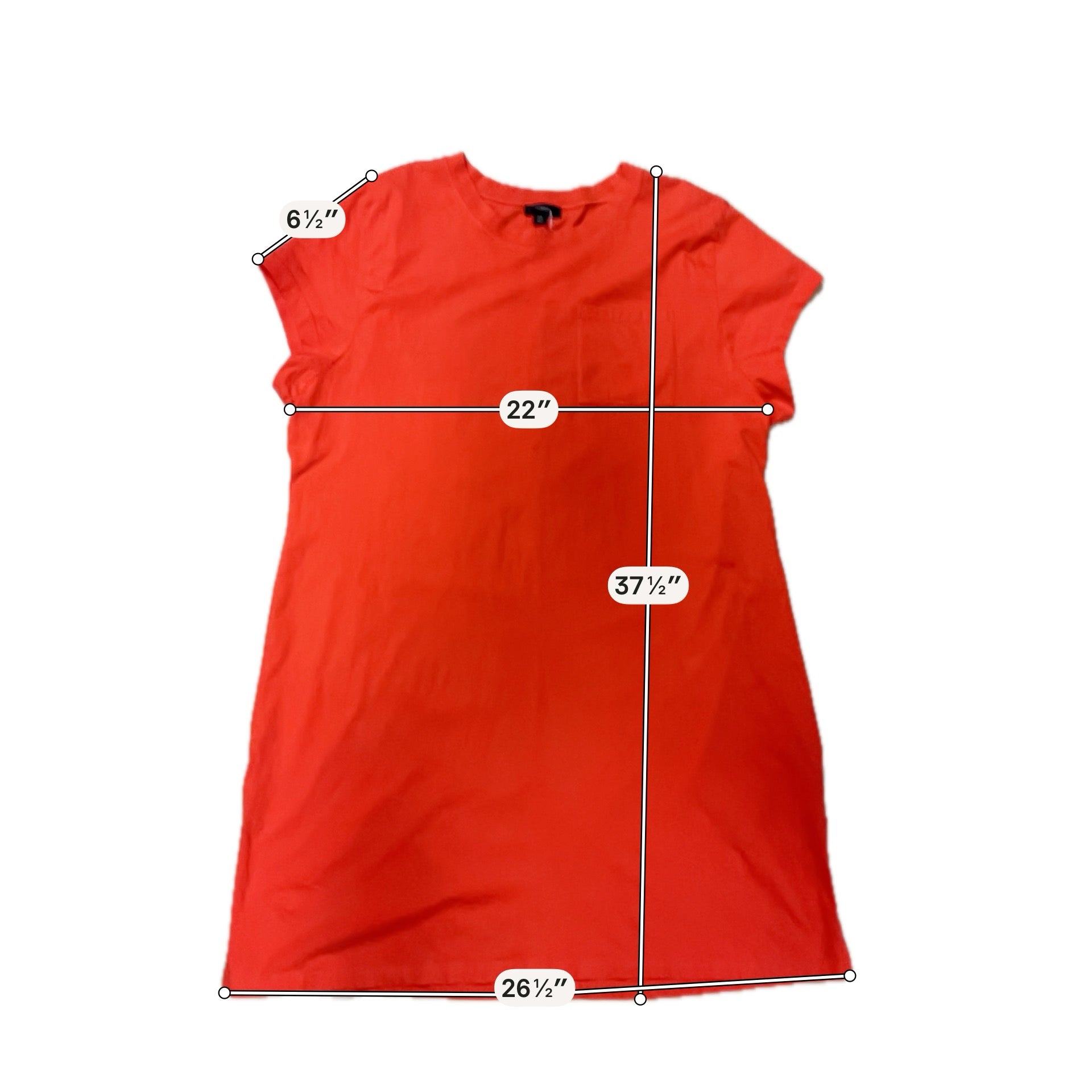 J. Crew Cotton Pocket T-Shirt Dress Orange Size 2X