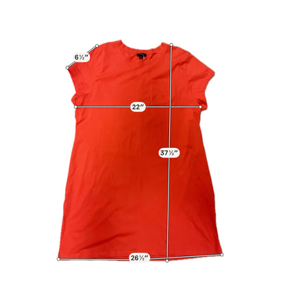 J. Crew Cotton Pocket T-Shirt Dress Orange Size 2X