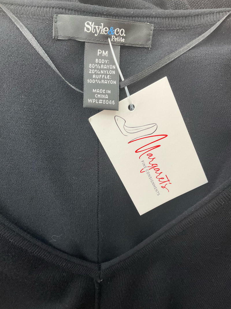 Style & Co Black Pre-Owned Ladies Dress - Size Medium Petite