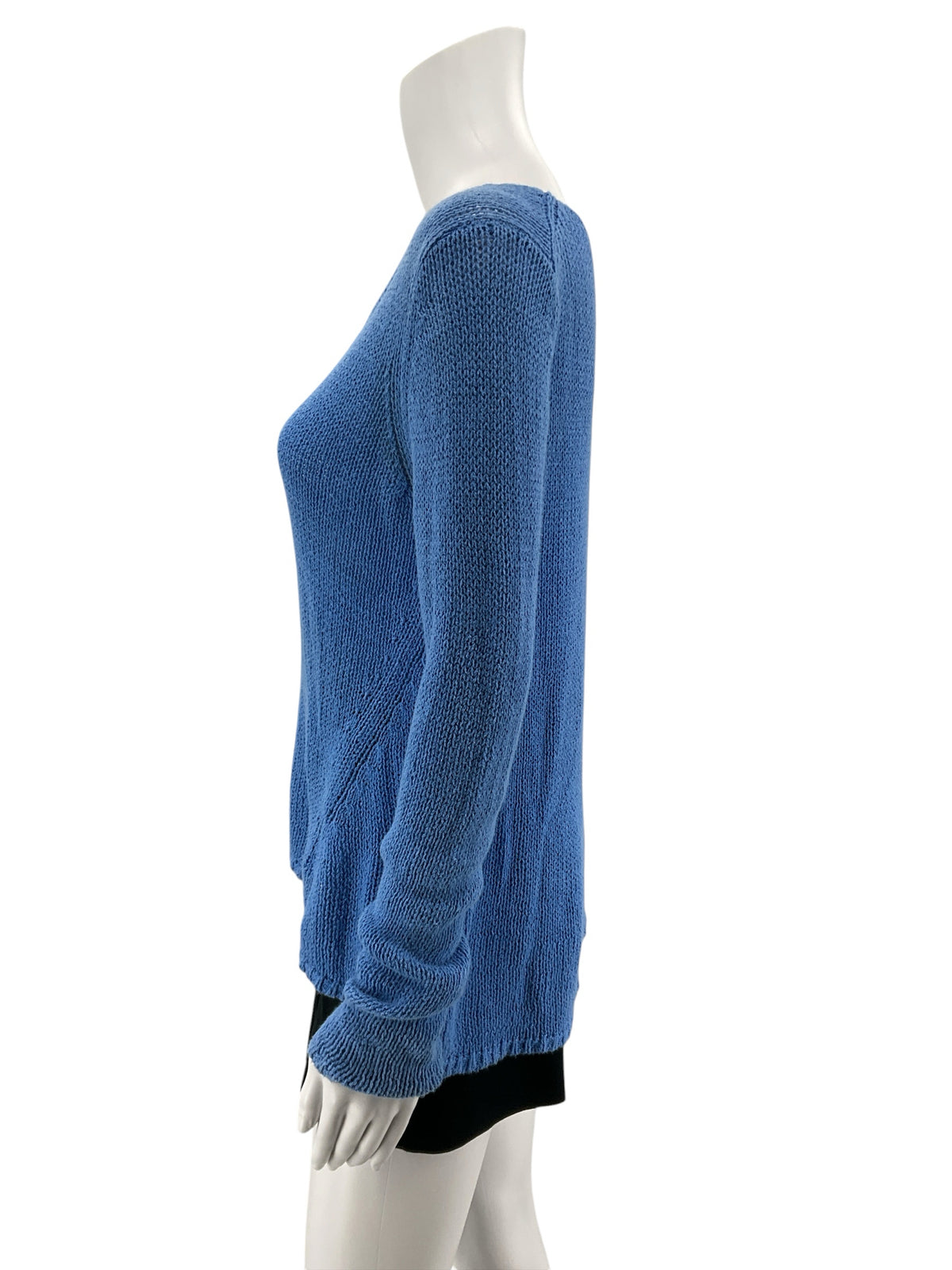 Lilly Pulitzer Melody Sweater Blue Cotton Scoop Neck Pullover Size Medium