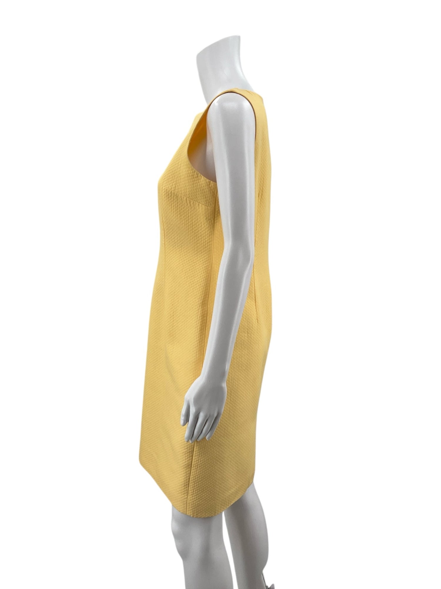 Talbots Yellow Textured Pre-Owned Ladies Dress - Size 8 Petite