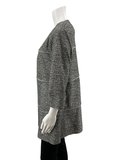 Cabi Black/White Solid Pre-Owned Ladies Jacket - Size Medium