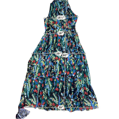 Lauren Ralph Lauren Floral Tie-Neck Sleeveless Maxi Dress Size 16 - ONLINE ONLY
