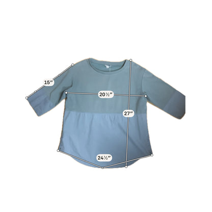 COS Minimalist 3/4 Sleeve Top Sage Green | Size Medium