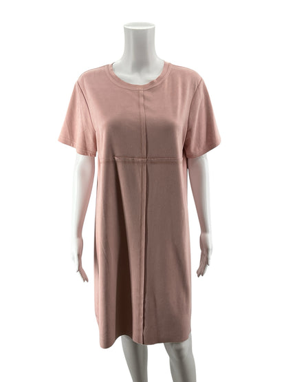 Joh Blush Pink Faux Suede T-Shirt Dress | Size Medium