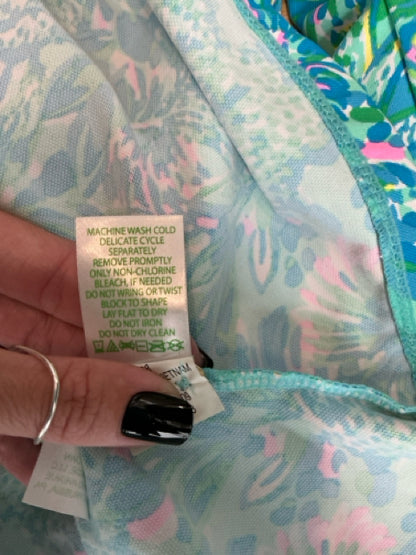 Lilly Pulitzer Sea View Button Down Shirt Multi Sink Or Swim Floral Print Size Large - ONLINE ONLY
