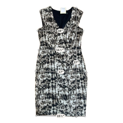 Ann Taylor Ikat Print Silk Blend Sheath Dress Size 4 | Brown Black - ONLINE ONLY