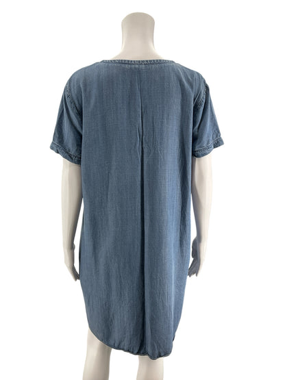 LOFT Outlet Chambray Lyocell Pocket Tunic Dress Size Large - ONLINE ONLY