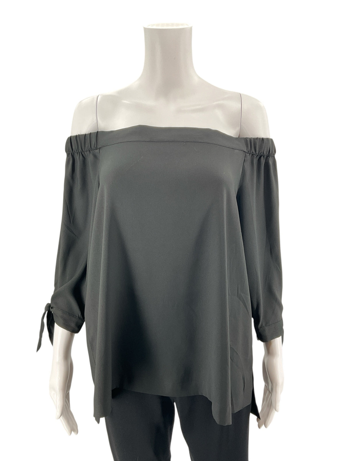 Ann Taylor LOFT Off The Shoulder Tunic Blouse Black Size Small - ONLINE ONLY
