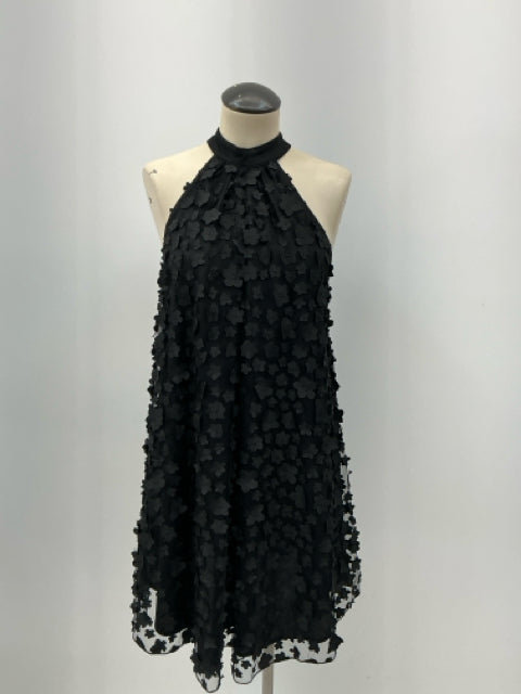Eva Franco Black Floral Sleeveless A-Line Dress Size 2 - ONLINE ONLY
