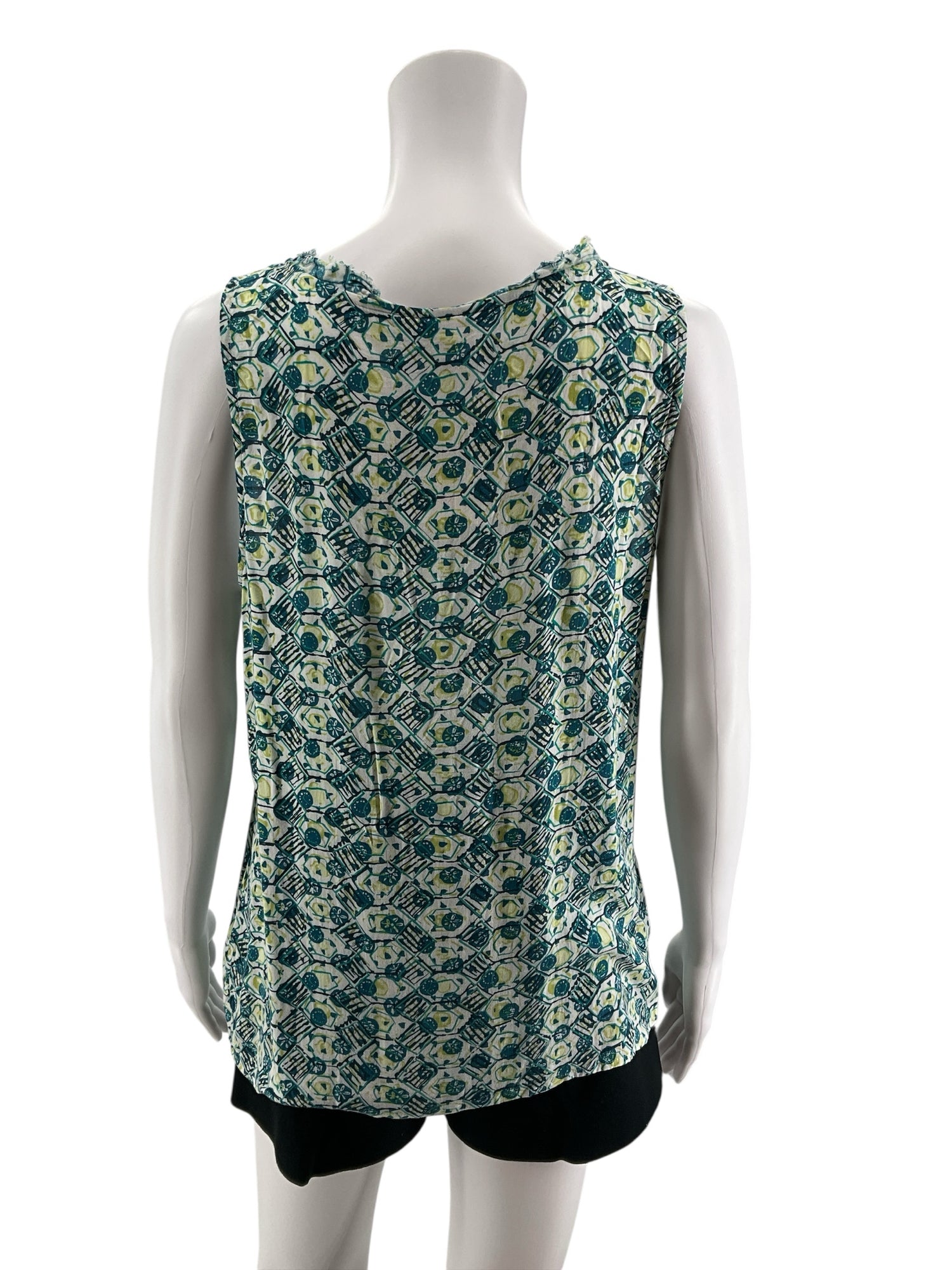 J. Jill Pure Jill Abstract Floral Print Rayon Tank Top | Large Petite
