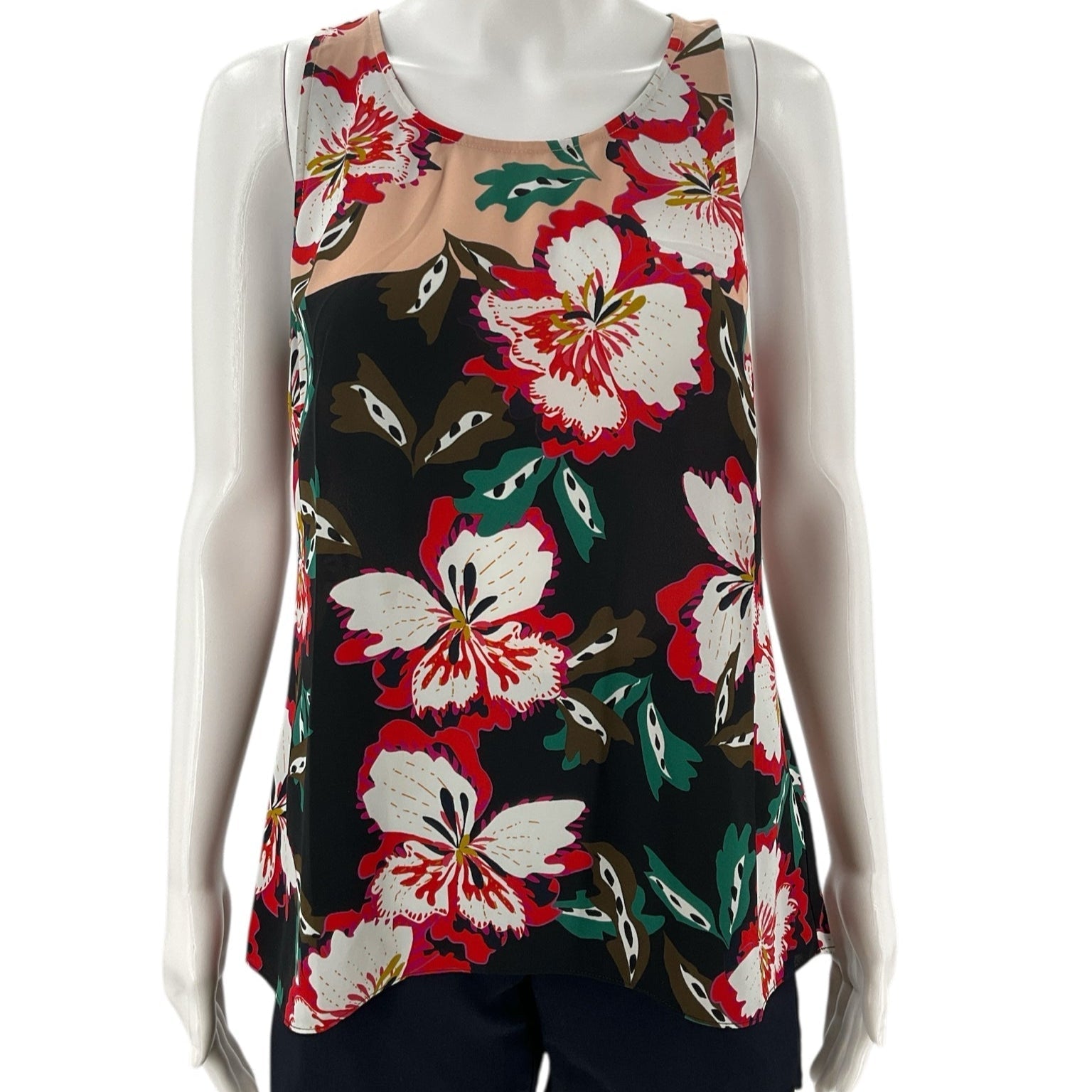 Cabi Pink/Red/Green/Orange Floral Ladies Top - Size Small - Margaret’s Fine Consignment