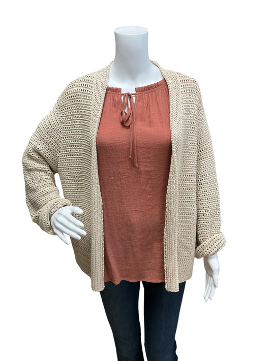 Ann Taylor Size M Beige Shrug Casual Top - Downstairs