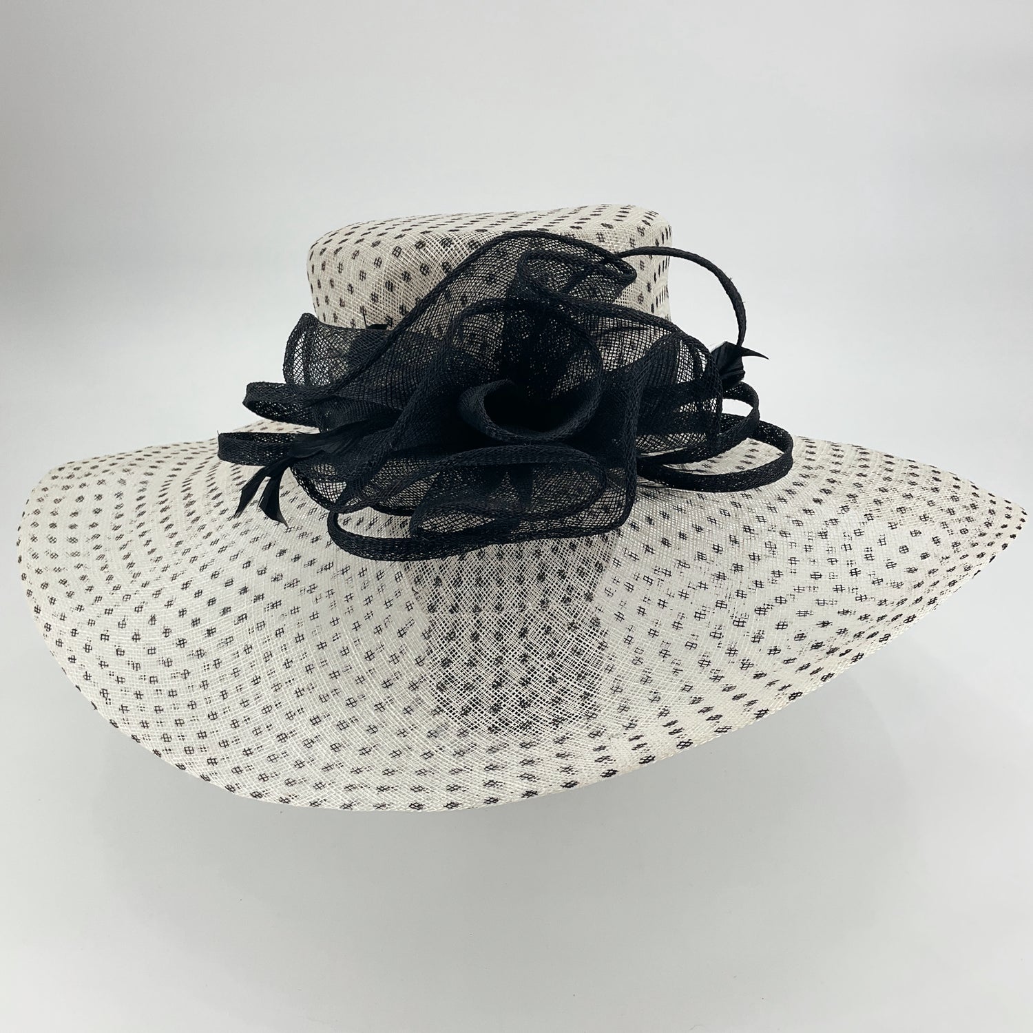 KAKY Co. White/Black Print Derby Hat