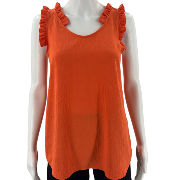 Periwinkle Orange Solid Pre-Owned Ladies Top - Size XS - Margaret’s Fine Consignment