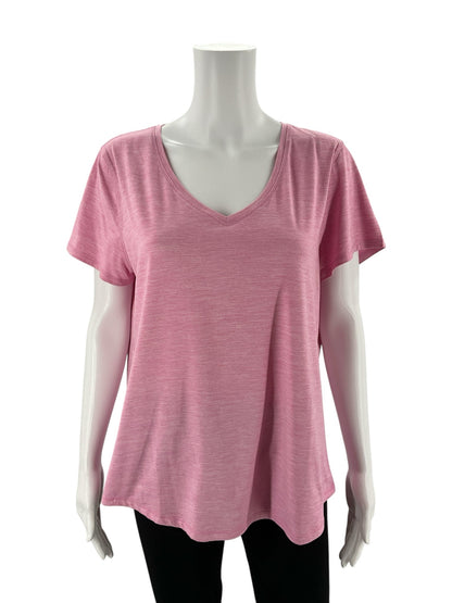 Yogalicious Pink Heathered Pre-Owned Ladies Top - Size Large - Margaret’s Fine Consignment