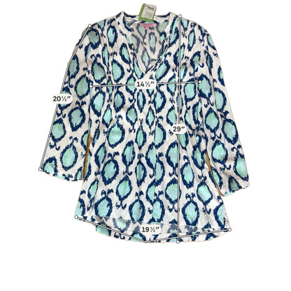 Lilly Pulitzer Elsa Top In The Vias Print Tunic Blouse Size Small