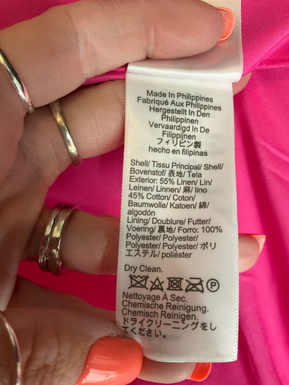 J.Crew Parke Linen-Cotton Blazer Fuchsia Pink NWT Size 4