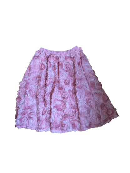 Chic Wish Size Medium Mauve Floral Pre-Owned Ladies Skirt
