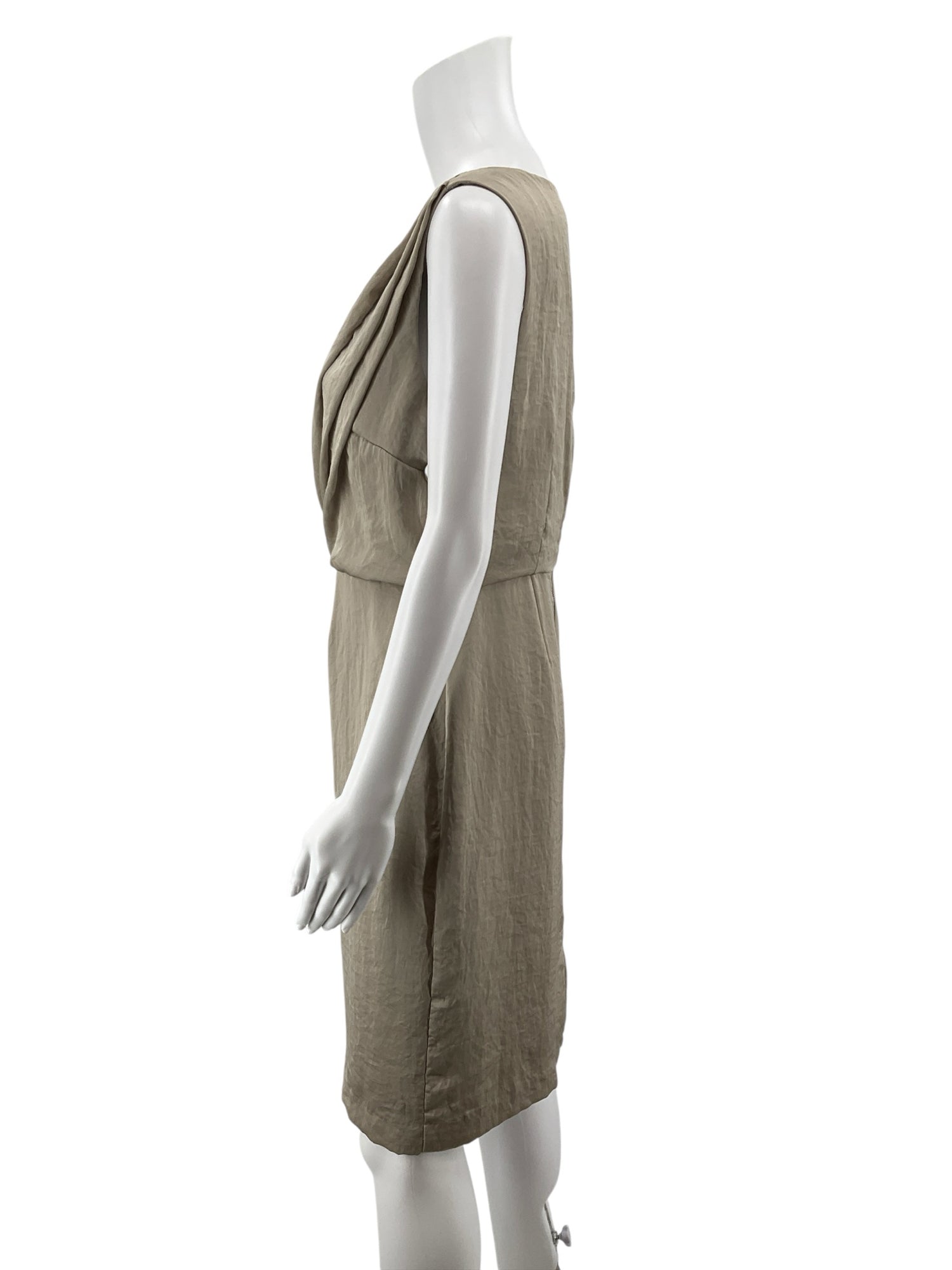 Alfani Size 8 Tan Solid Pre-Owned Ladies Dress