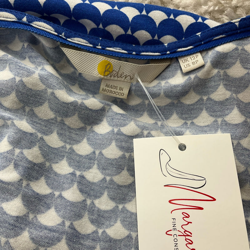 Boden Blue/White Print Pre-Owned Ladies Dress - Size 8 Petite - Margaret’s Fine Consignment