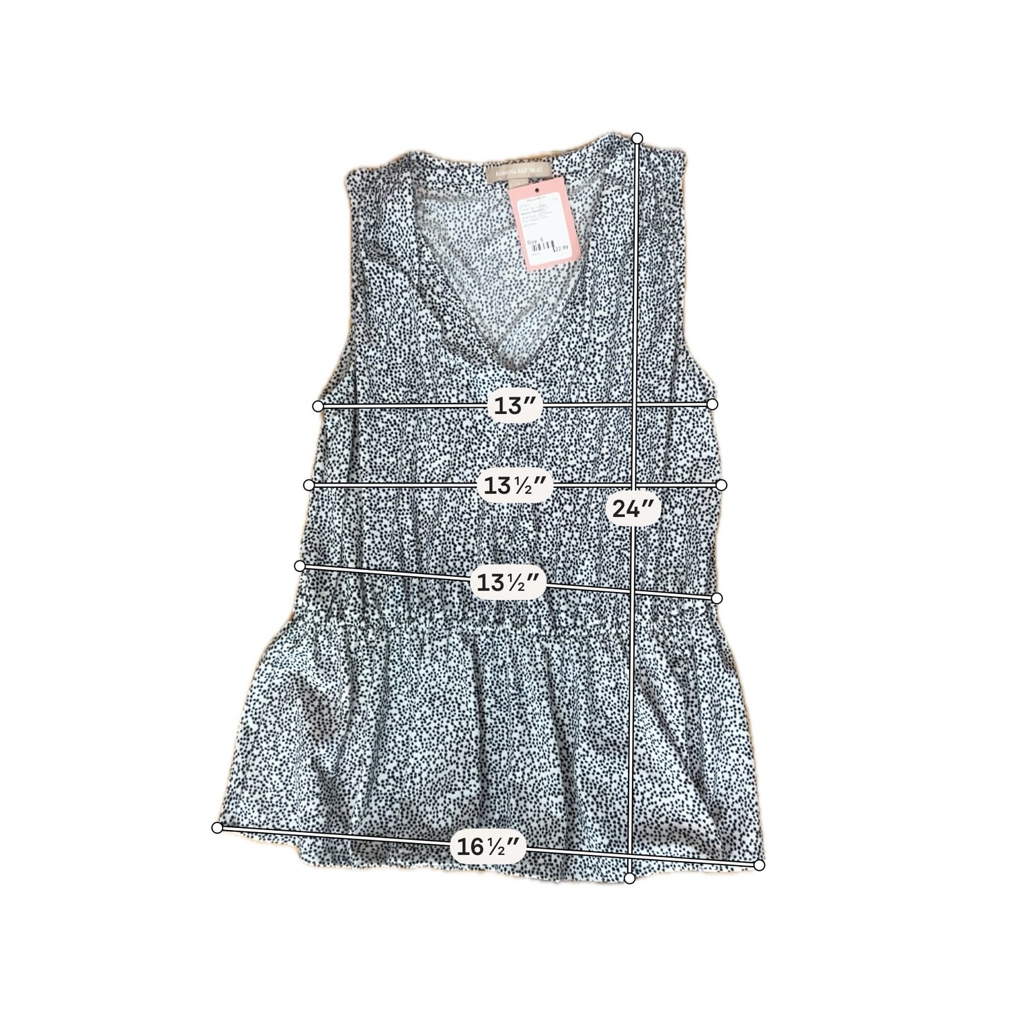 Banana Republic Speckled V-Neck Surplice Peplum Top Size Small