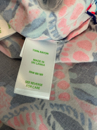 Lilly Pulitzer Tatum Tunic Top Peel and Eat Coral Print Size Large